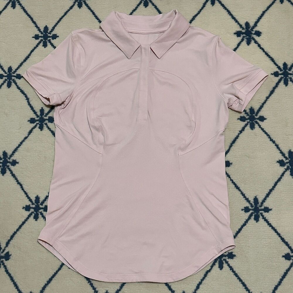 Lululemon Quick-Drying Short Sleeve Polo Shirt - Strawberry Milkshake